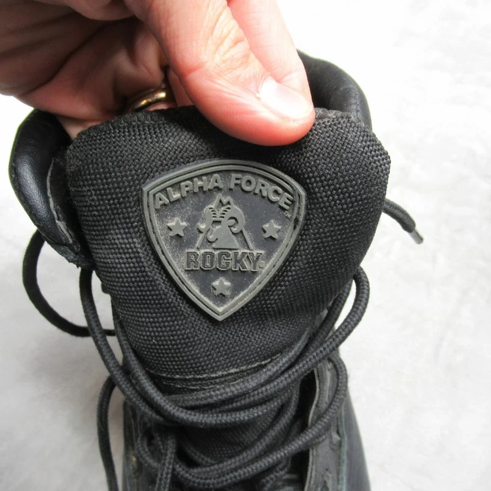 Rocky Mens 9M Boots‎ Black Leather Waterproof R6004 6
